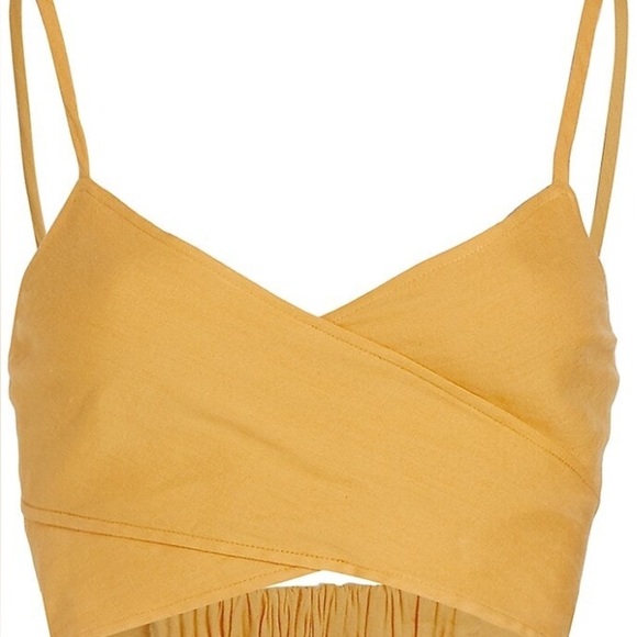 NWOT Derek Lam 10 Crosby GIANNA Linen Blend Wrap Bustier Crop Top SZ 4 - Picture 8 of 8